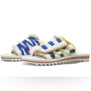 SUICOKE DAO-3EU Fluffy White Slides Unisex Size US8